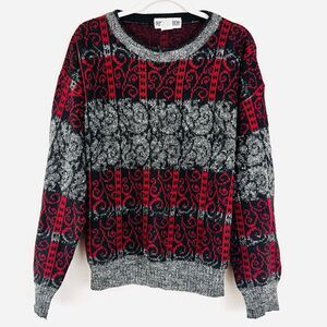 Vintage Punctuation *Bill Cosby* 80s Style Grandpa Cozy Wool Blend Sweater Large